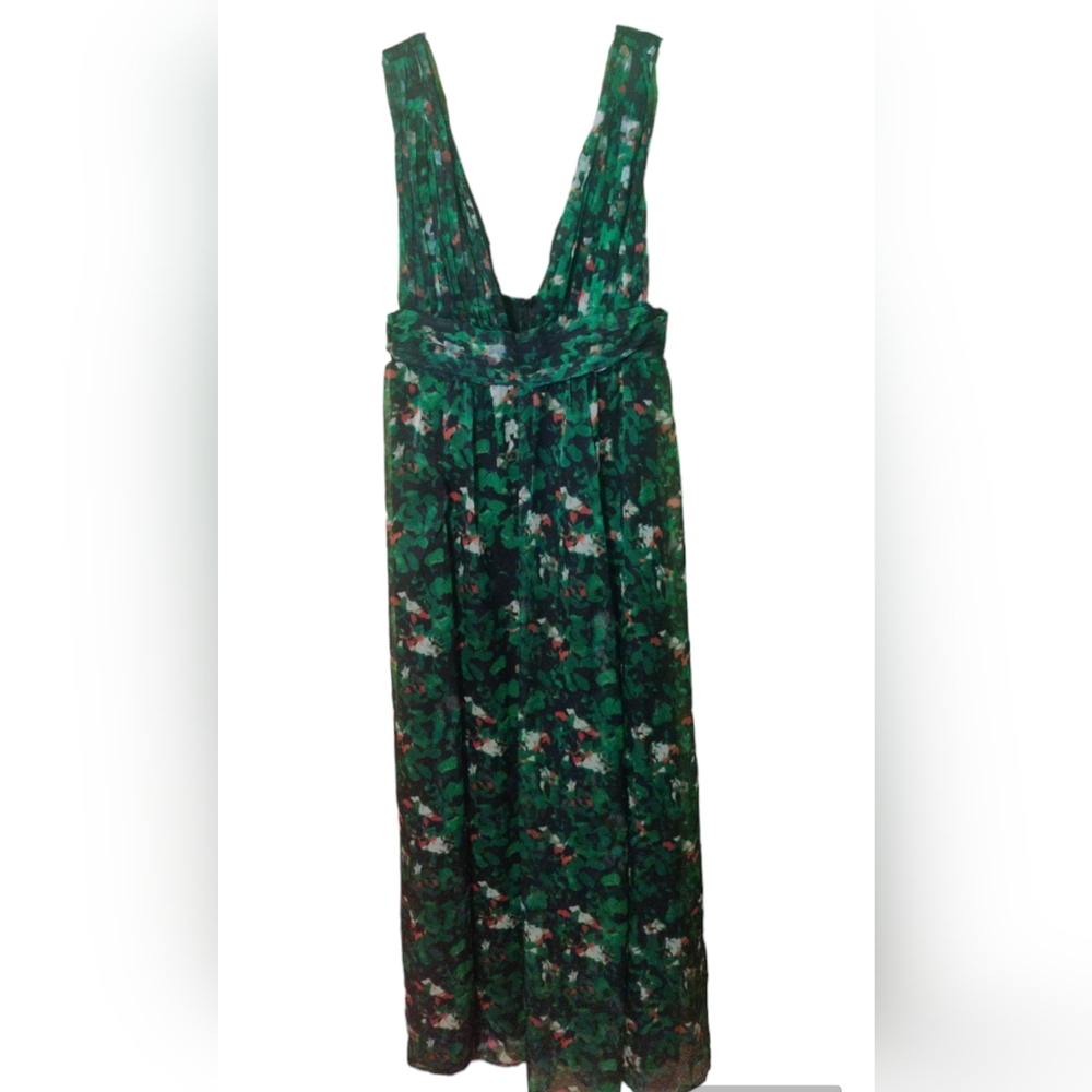 Luxxel Green Floral Drese